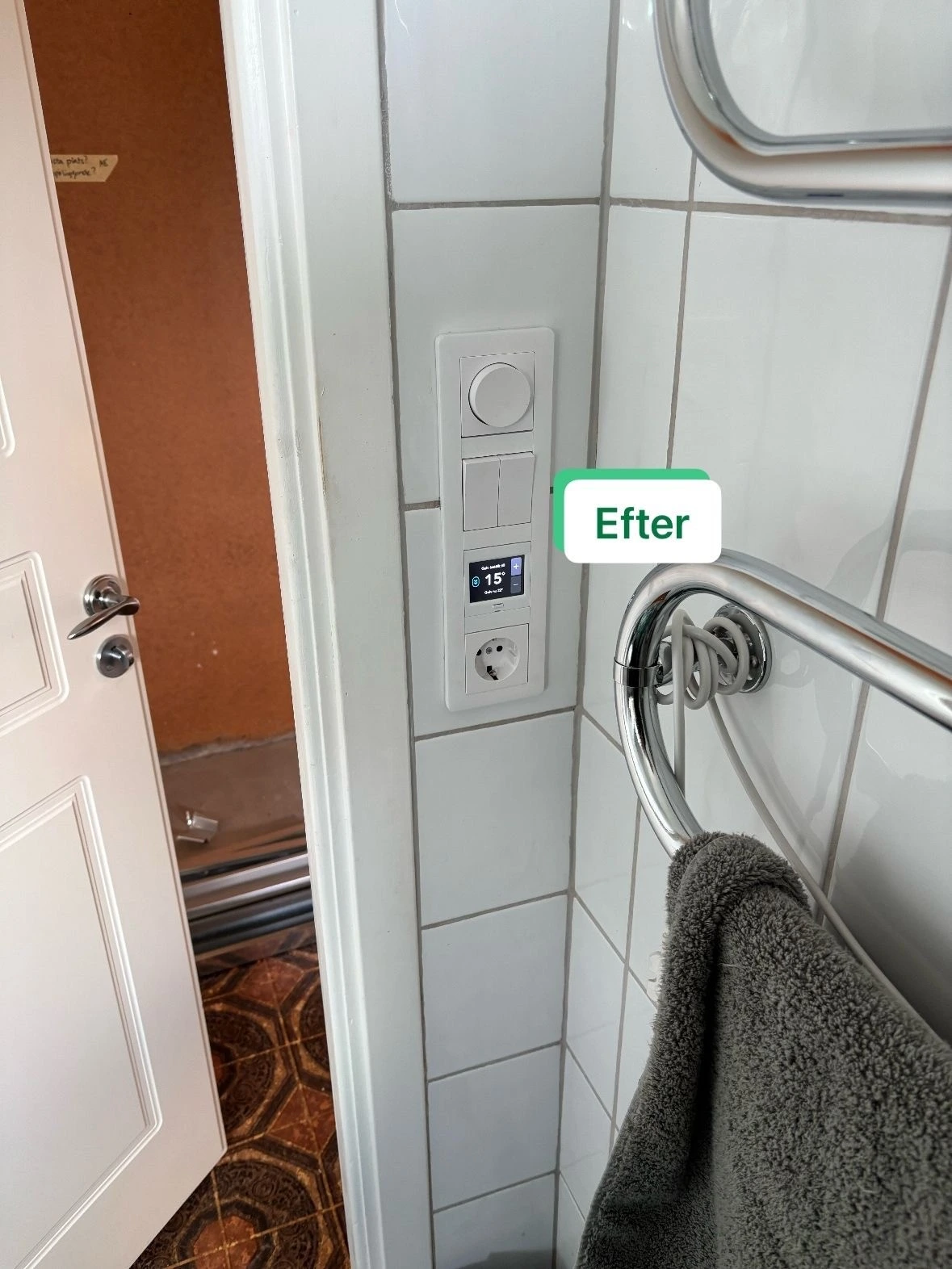 Nya moderna uttag och dimmer installerade i villa i Spånga – AE Elteknik