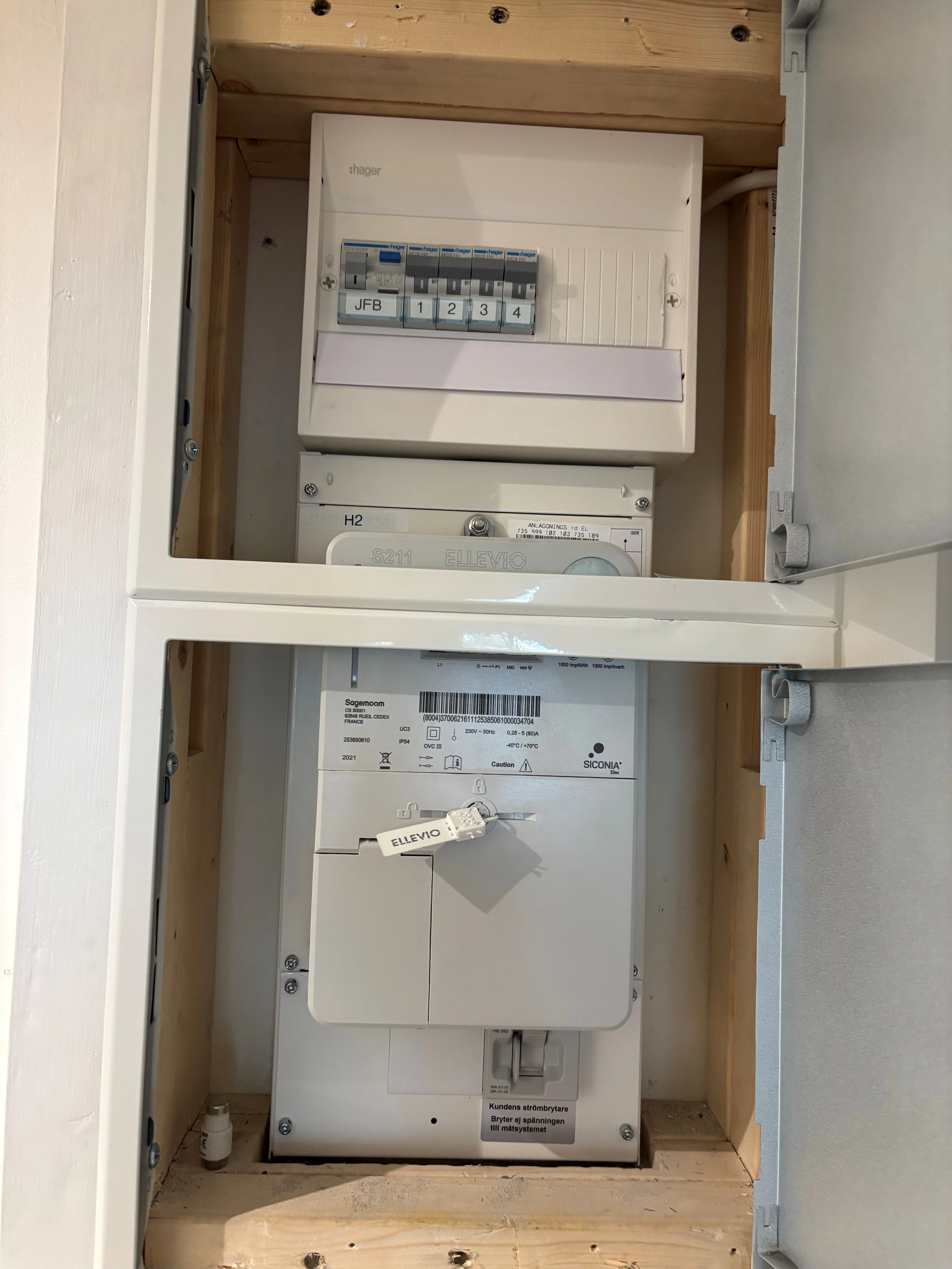 Ny elmätare och elcentral installerad i lägenhet på Södermalm – AE Elteknik